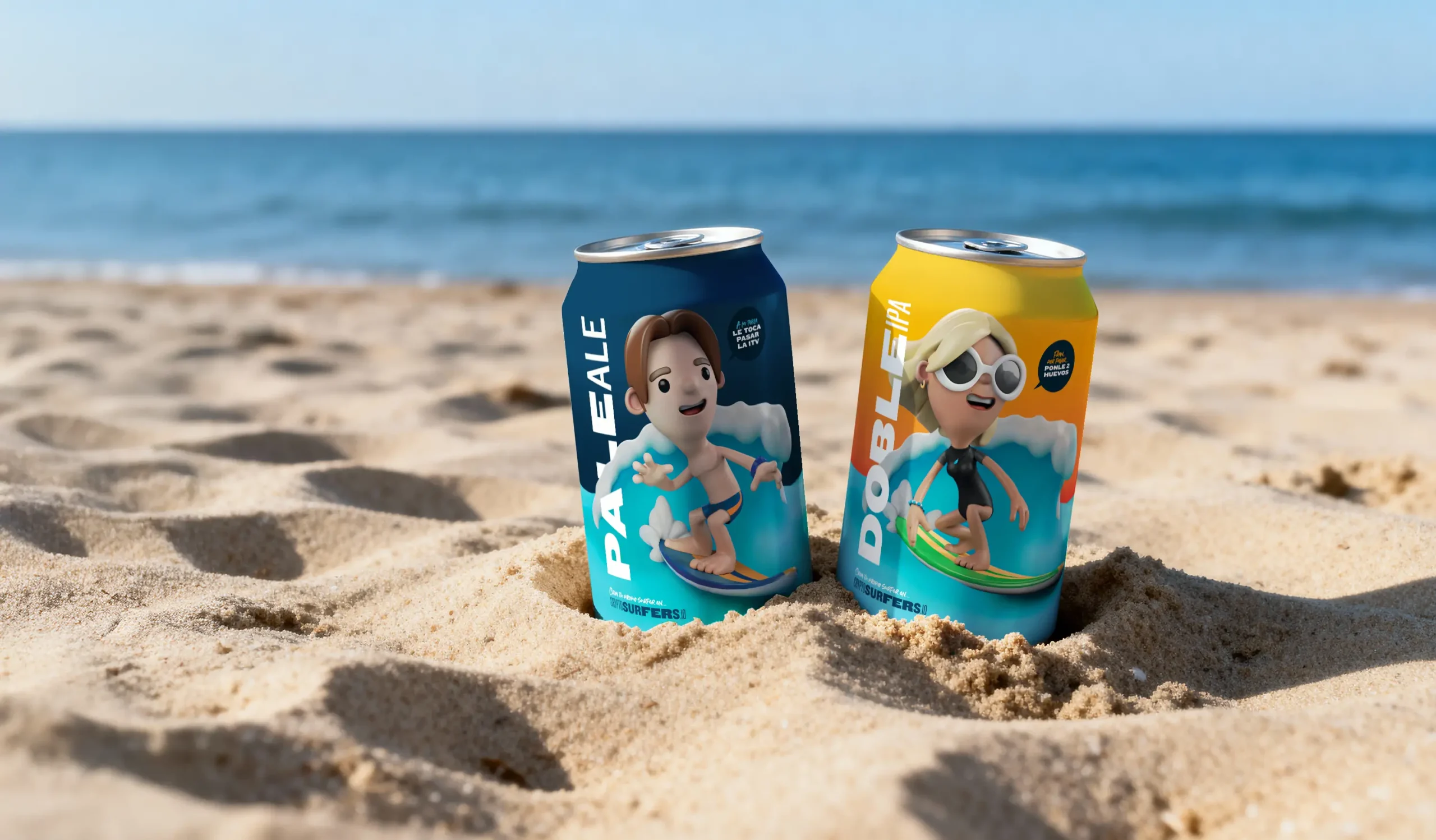 Cryptosurfers - Branding, ilustración y diseño de packaging por Buah!