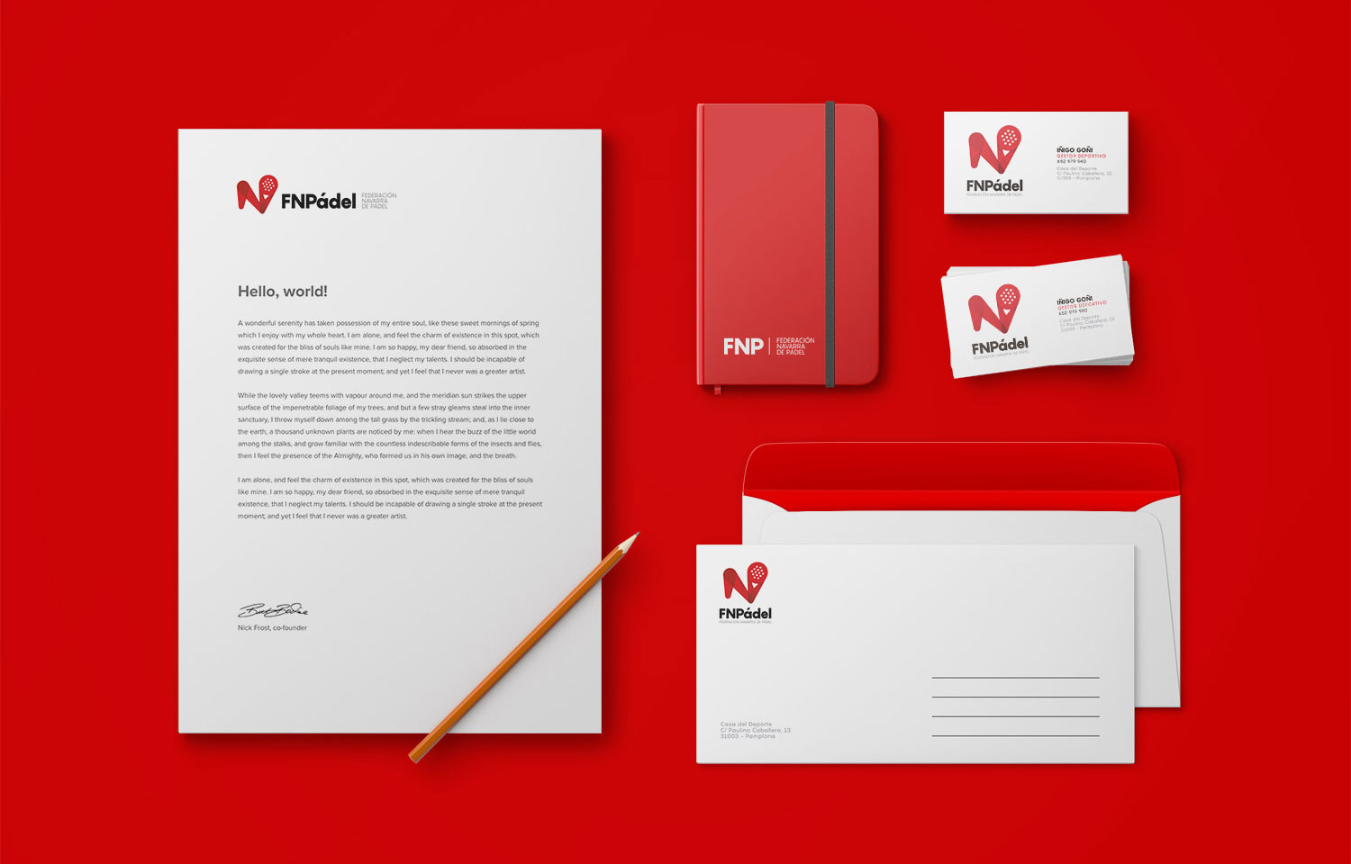 Federación Navarra de Pádel - Branding y creatividad by Buah! Studio